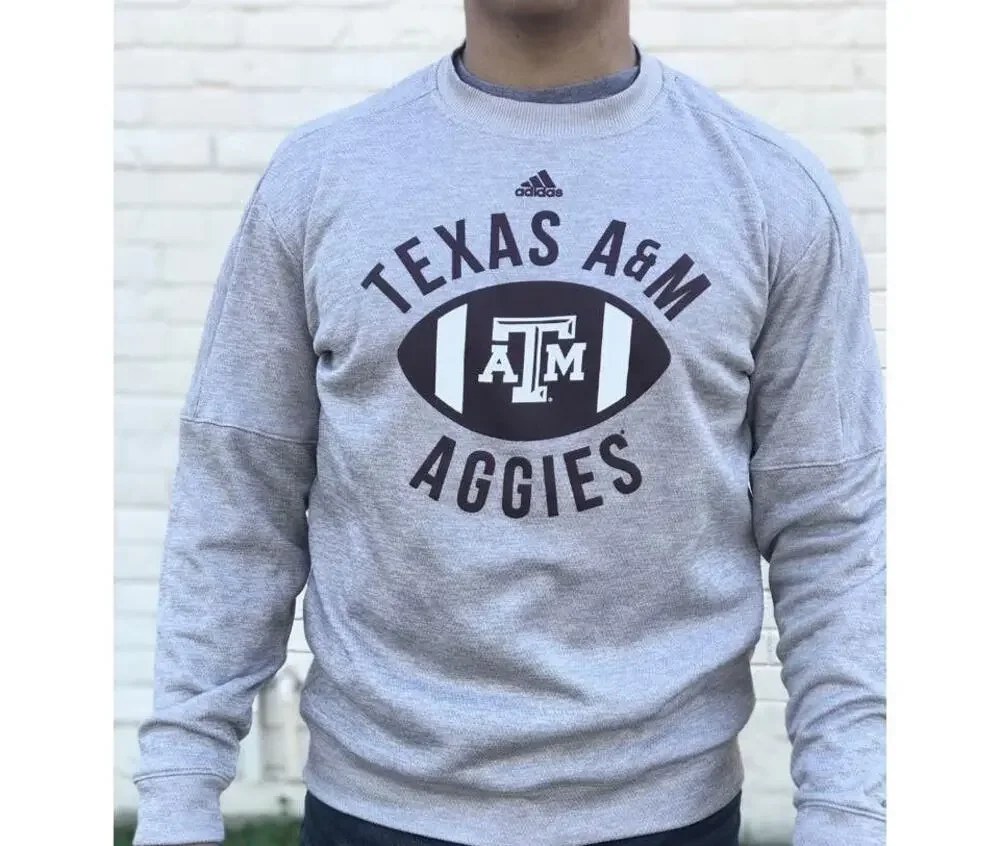 Adidas Texas A&M Univ  Aggies men's sweatshirt XL Grey and Maroon